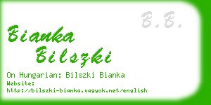 bianka bilszki business card